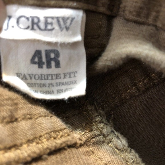 J Crew Womens Favorite Fit Corduroy Jeans Size 4R Brown Low Rise Bootcut - Picture 6 of 7
